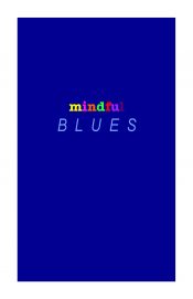 Blue image with multi-colour text