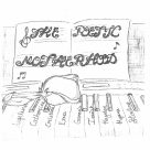 Drawing of rose on a keyboard