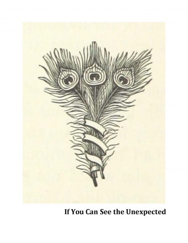 Peacock feather illustration on beige