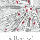 Pencil drawing with red dots