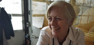 Woman with white shirt