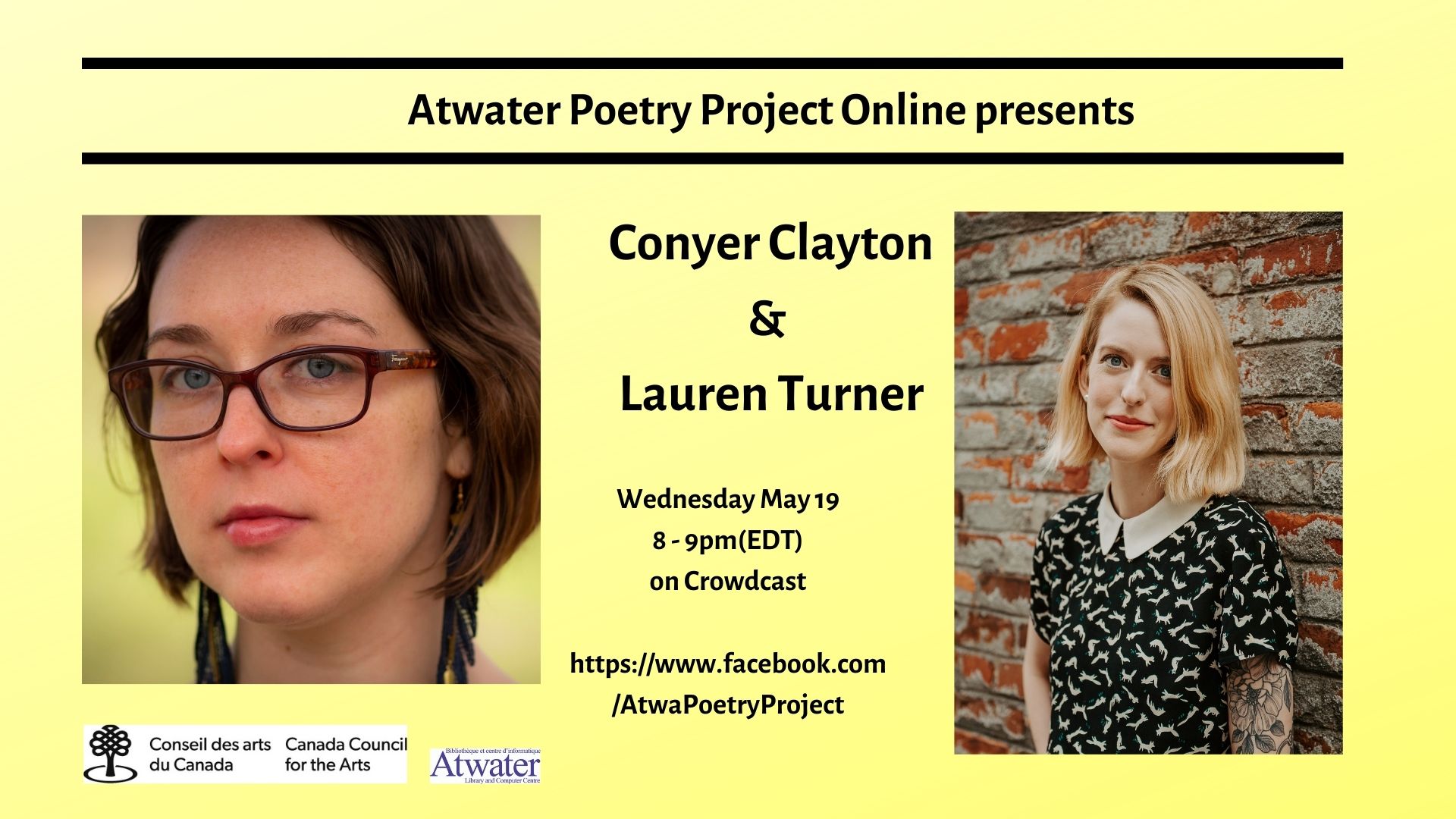Atwater Poetry Project Online – Conyer Clayton + Lauren Turner