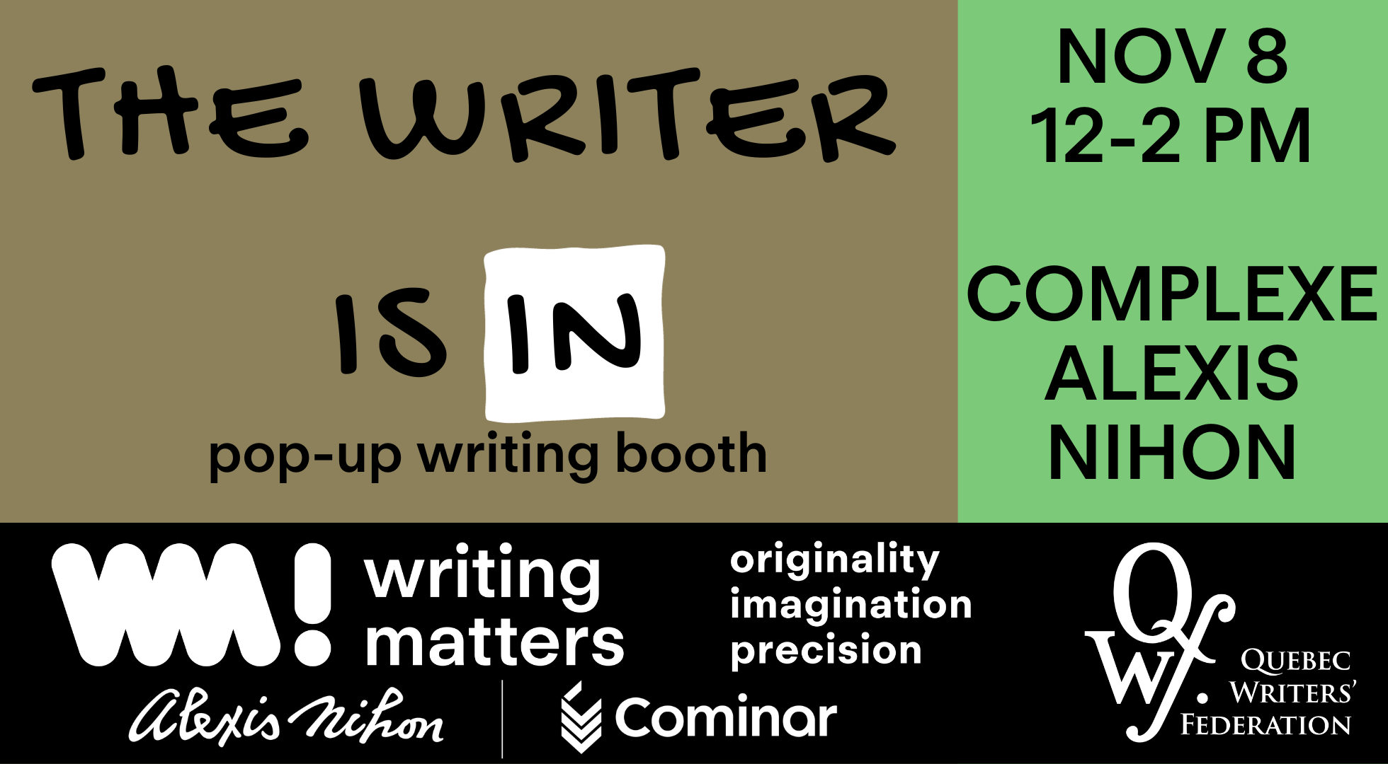 The Writer Is In: Pop-Up Writing Booth