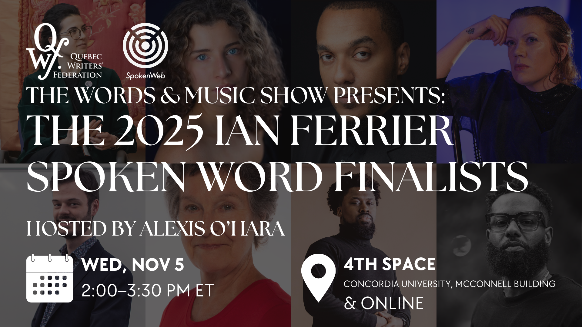 The Words & Music Show: The 2025 Ian Ferrier Spoken Word Prize Finalists