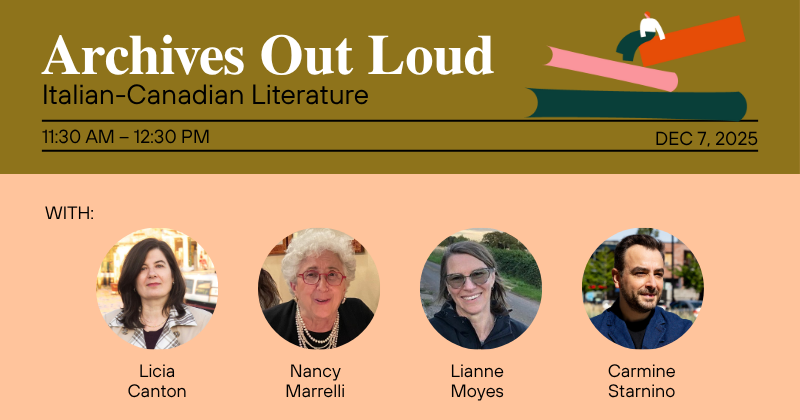 Archives Out Loud: Italian-Canadian Literature